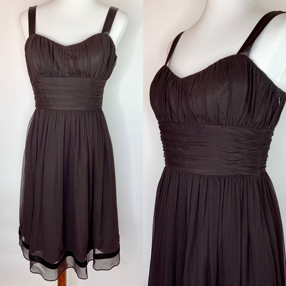 Tahari Dresses & Skirts - Tahari ASL Silk Cocktail Dress Size 6 Chocolate
